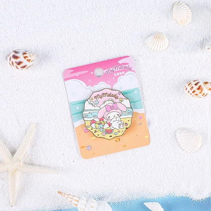 Sanrio Beach Fun Medal Pins - In Kawaii Shop