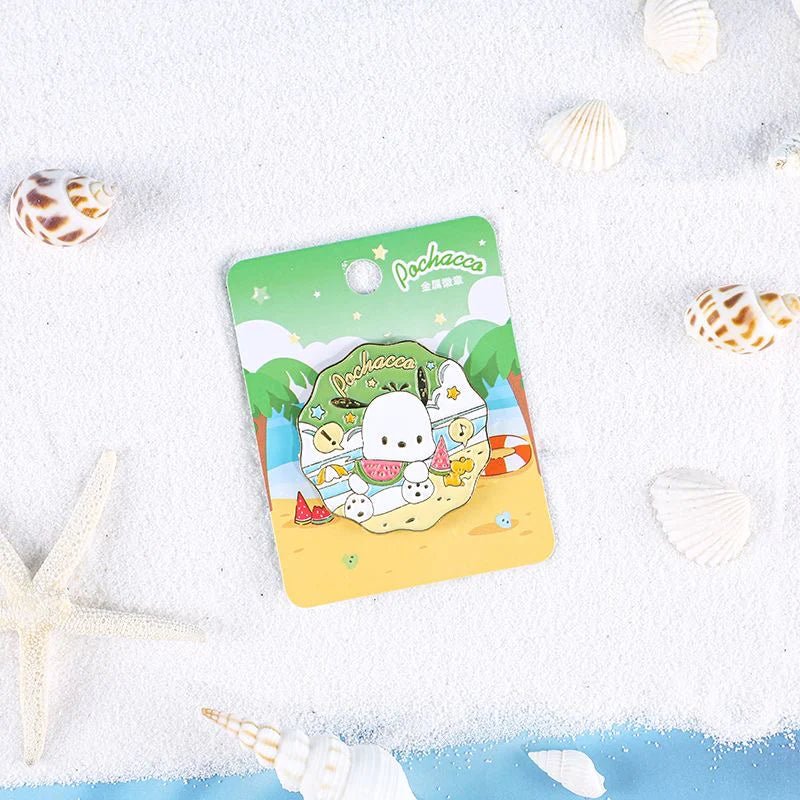 Sanrio Beach Fun Medal Pins - In Kawaii Shop