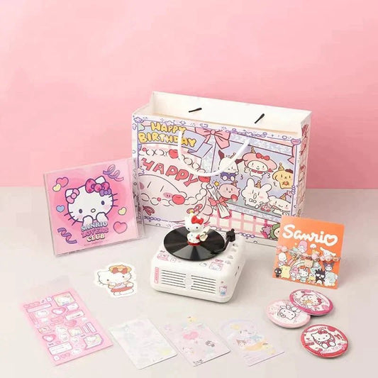 Sanrio Bluetooth Speaker Gift Box features a record player design - In Kawaii Shop