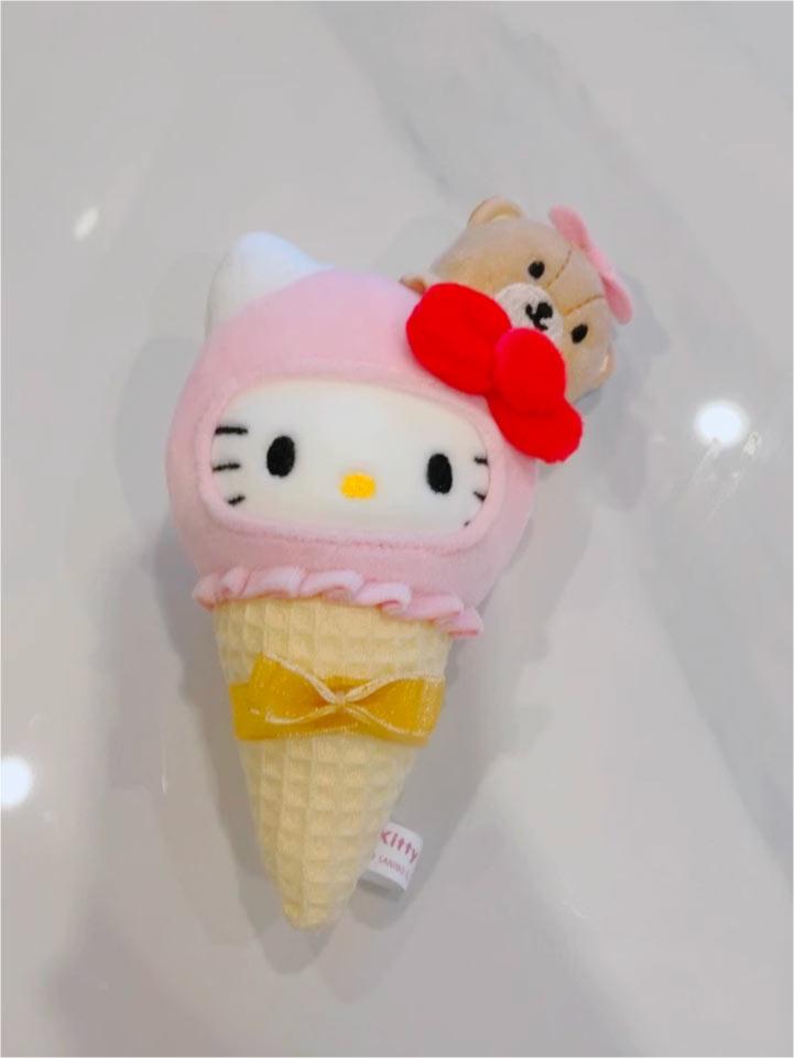 Sanrio Characters Ice Cream Plush Keychain - In Kawaii Shop
