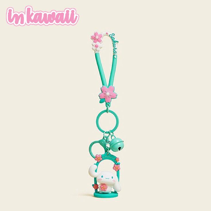 Sanrio Cherry Blossom Swing Cute Keychain/Car Charm - In Kawaii Shop