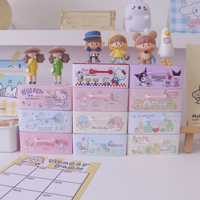 Miniso x Sanrio STORAGE BOX DRAWER ORGANIZER (Cinnamoroll) - New