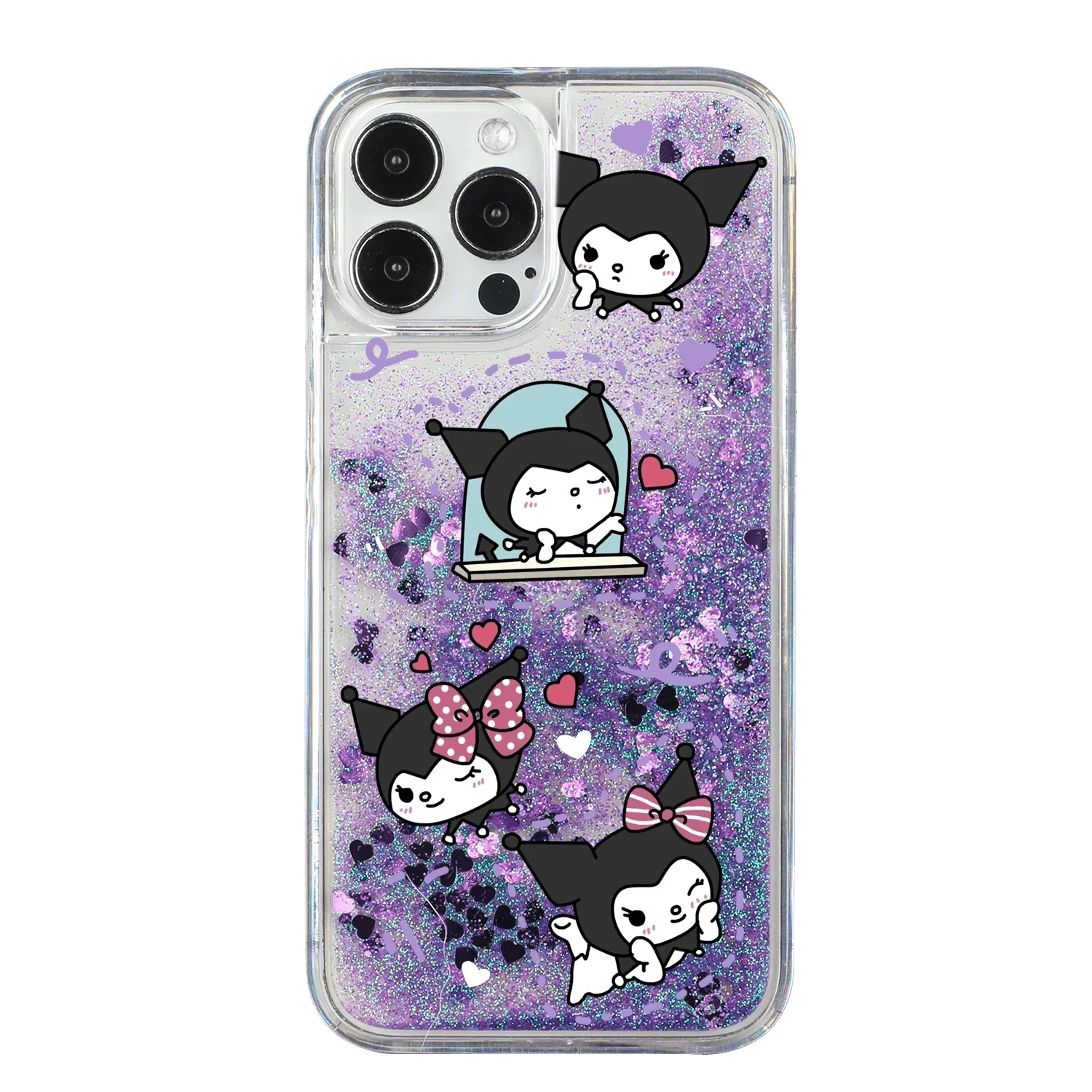 Sanrio sequin Phone Cases with Phone Charm (My Melody/Cinnamoroll/Kuromi) - In Kawaii Shop