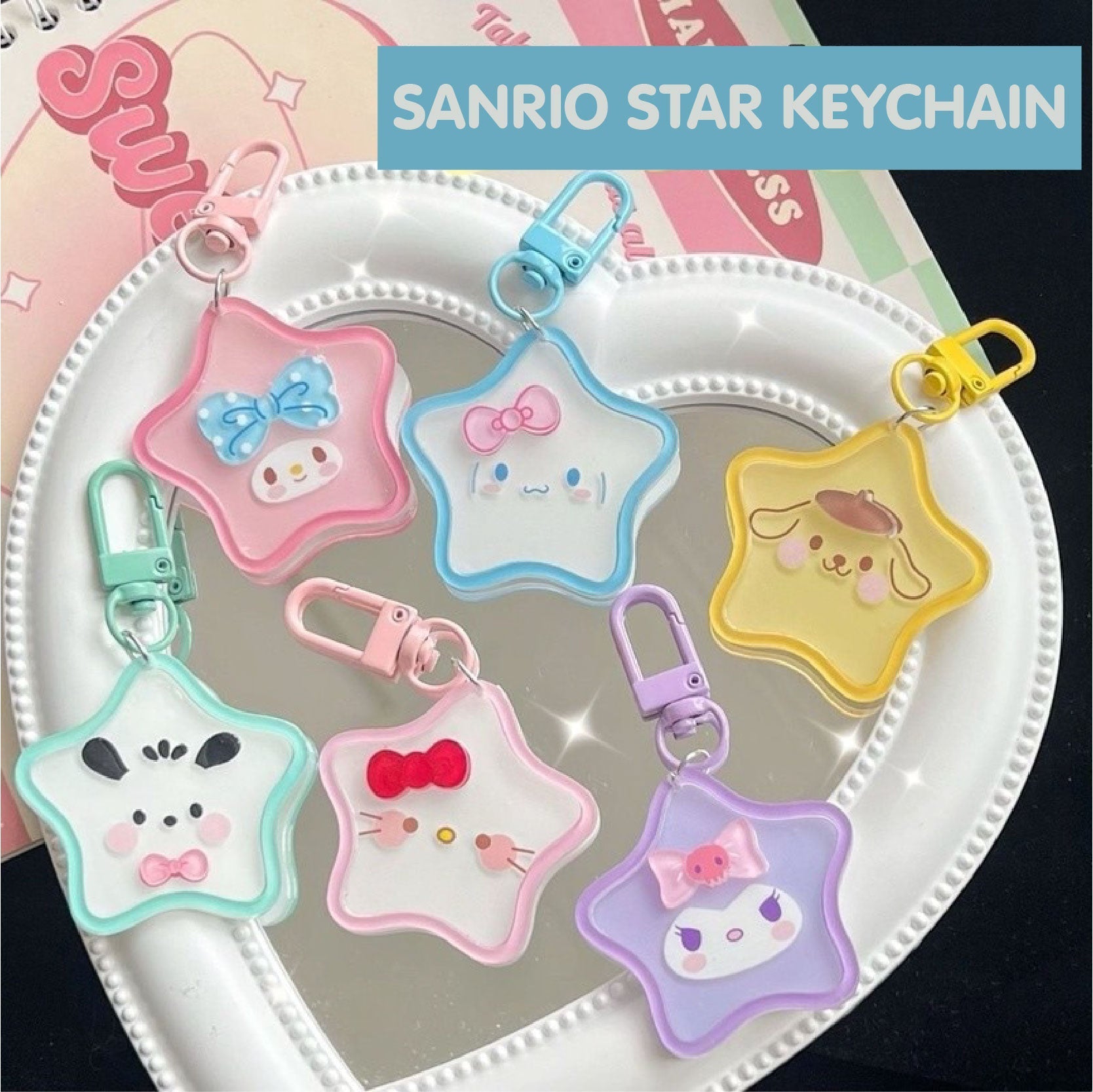 Sanrio Star Keychain - In Kawaii Shop