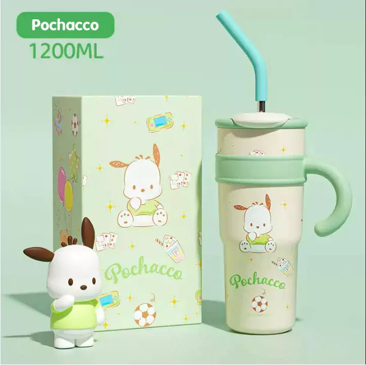 Sanrio Straw Stainless Steel Thermos Tumbler - In Kawaii Shop