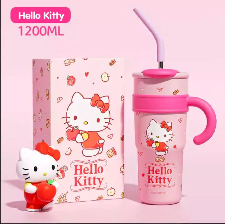 Sanrio Straw Stainless Steel Thermos Tumbler - In Kawaii Shop