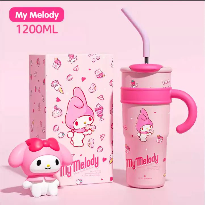 Sanrio Straw Stainless Steel Thermos Tumbler - In Kawaii Shop