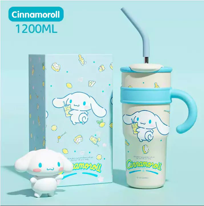 Sanrio Straw Stainless Steel Thermos Tumbler - In Kawaii Shop